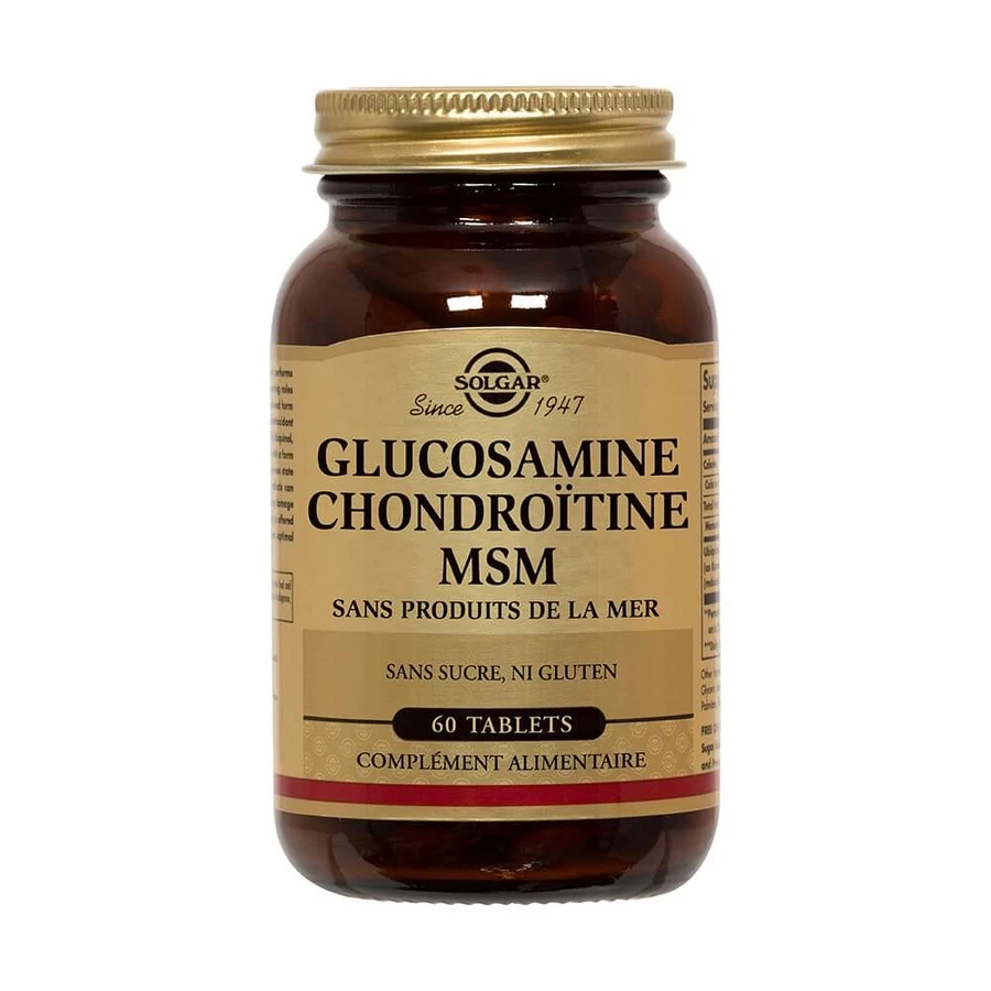 Solgar Extra Concentre Glucosamine Chondroitin Msm 60 Tablets 60 comprimés