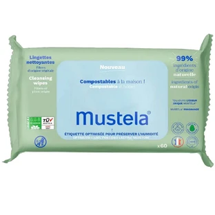 Mustela Kompostowalne chusteczki czyszczące Zapach x60