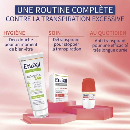 Etiaxil Déodorant Anti-transpirant Aisselles Extrême 96h Roll on 50ml