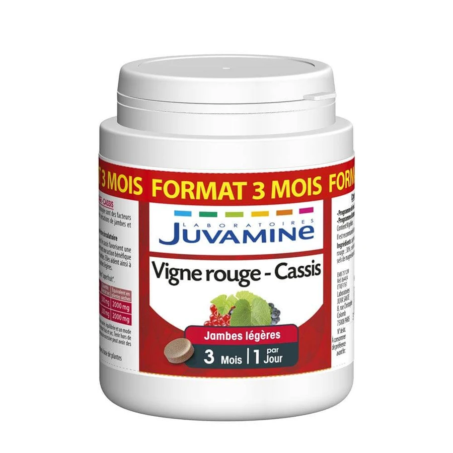 Juvamine Rode Wijnstok Zwarte Bes benen Light 90 tabletten