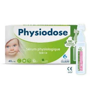 Gilbert Physiodose Steriel fysiologisch serum Plastic op basis van planten 40 eenmalige doses van 5 ml