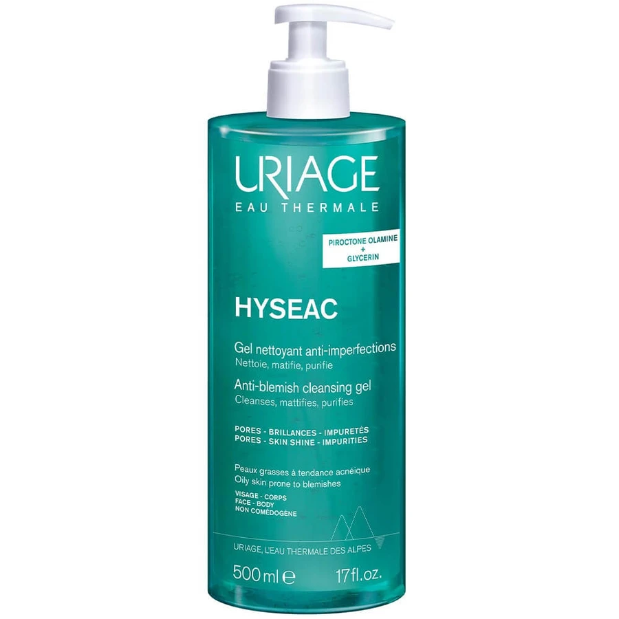 Uriage Hyseac Purifying Cleansing Gel Gemischte oder fettige Haut Peaux Mixtes A Grasses 500ml