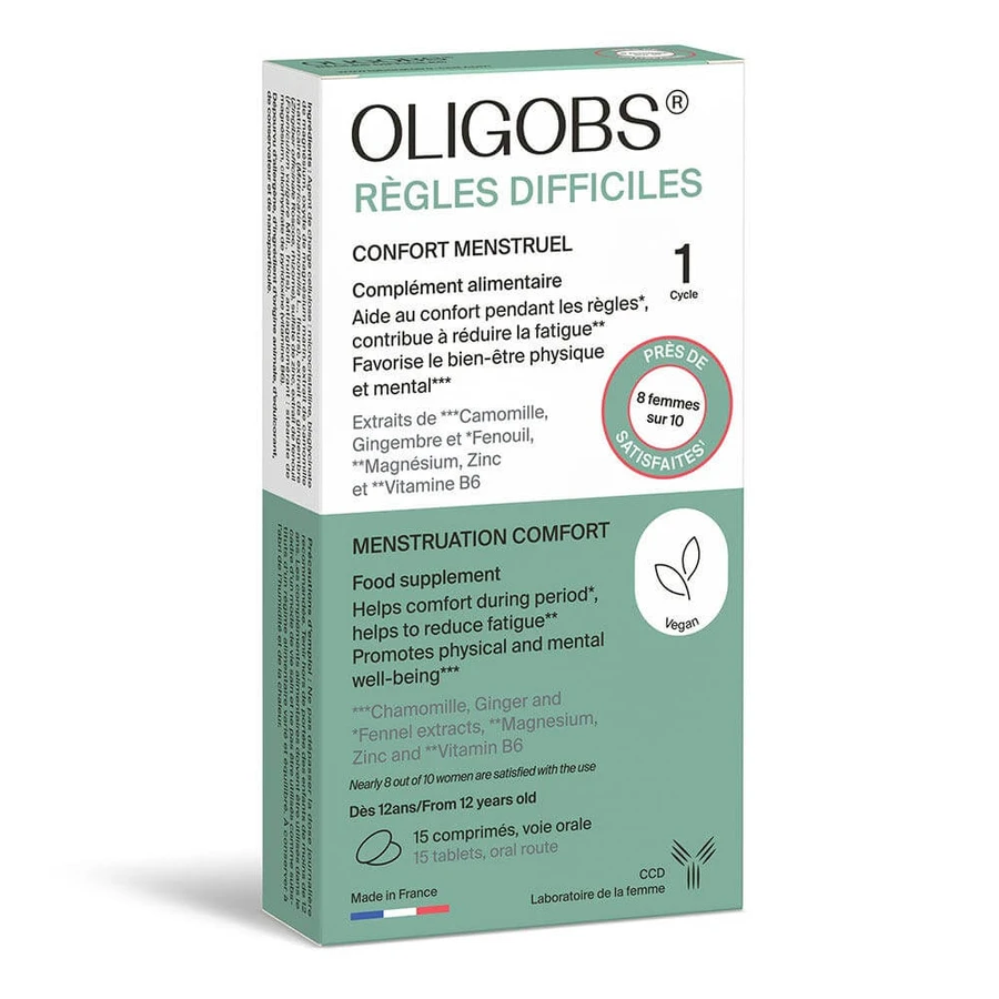 Ccd Oligobs Menstrueel comfort Moeilijke menstruatie 1 cyclus 15 tabletten