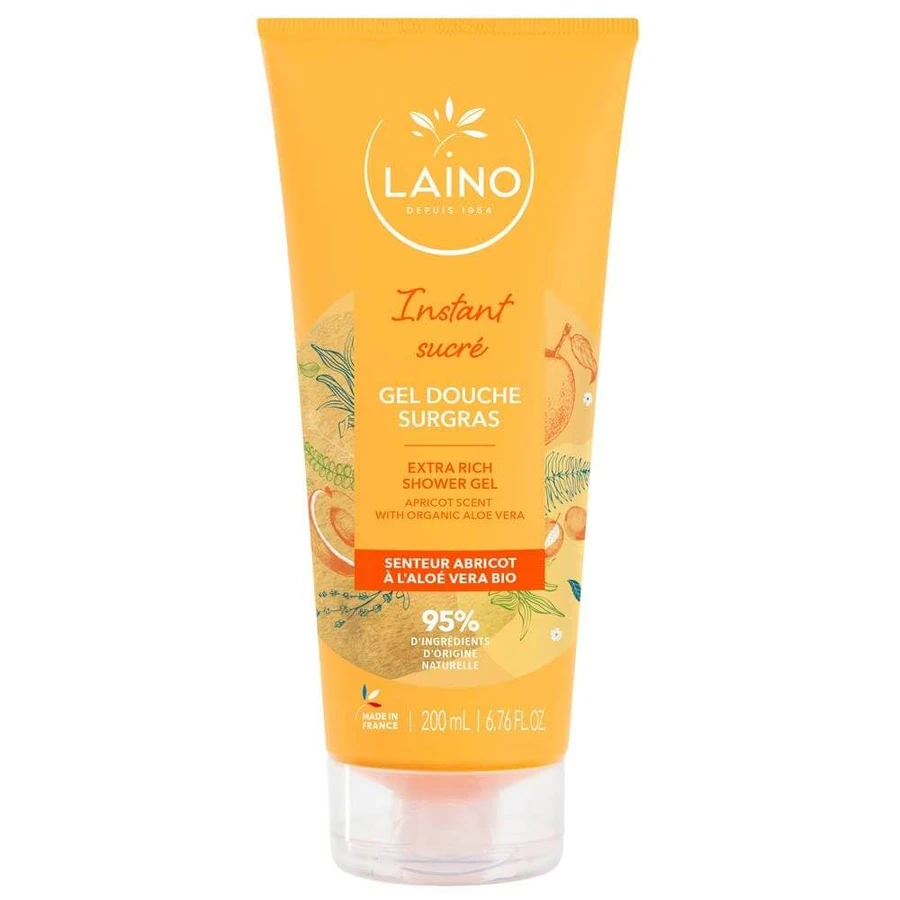 Laino Sugras Feuchtigkeitsspendendes Duschgel mit Bio-Aprikose-Aloe Vera 200 ml
