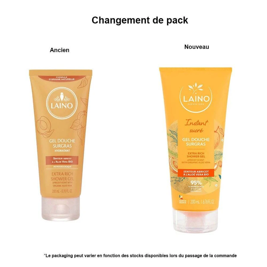 Laino Sugras Feuchtigkeitsspendendes Duschgel mit Bio-Aprikose-Aloe Vera 200 ml
