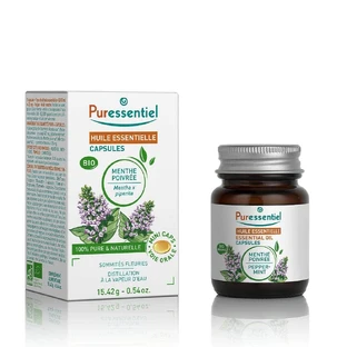 Puressentiel Aceites Esenciales Menta piperita bio 60 Cápsulas