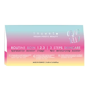 Inuwet Szalona Galaretka Nawilżająca Zestaw Podróżny Beauty Routine Made in France 3x20ml