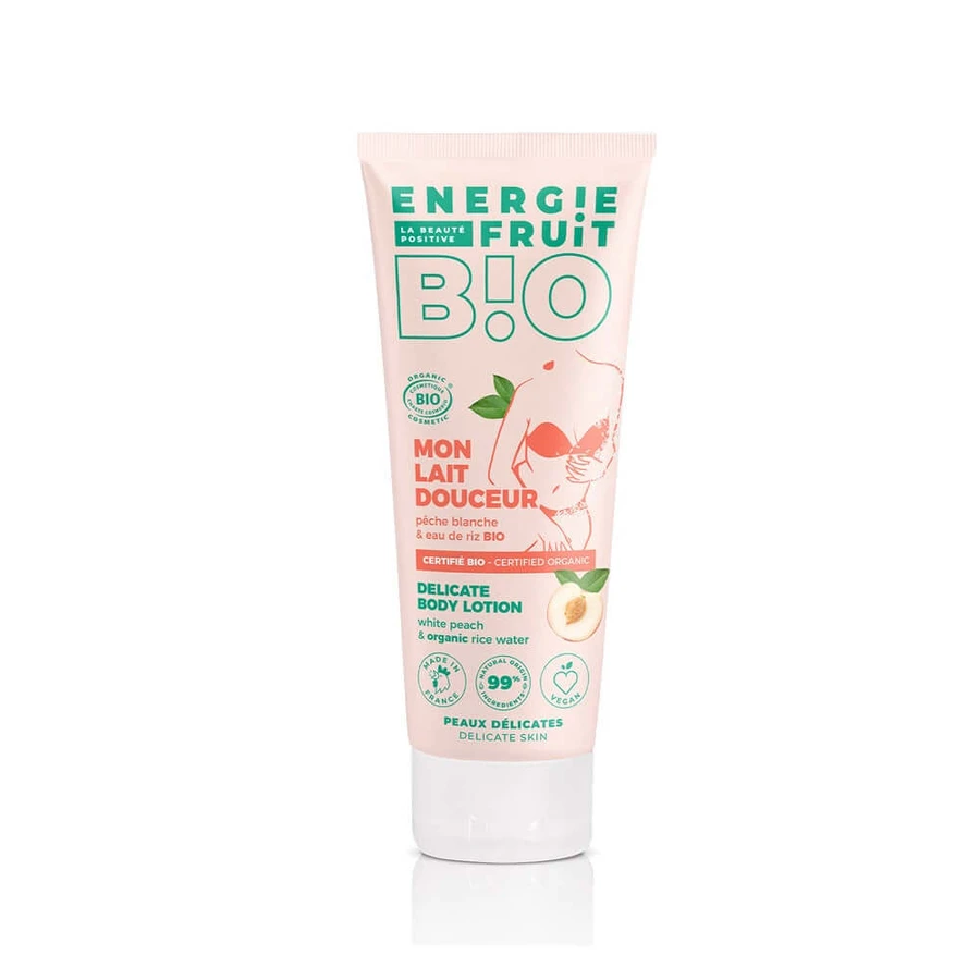 Energie Fruit Certified ORGANIC Witte Perzik Rijst Water Lichaamsdelicatesse PECHE BLANCHE ET EAU DE RIZ 200ML
