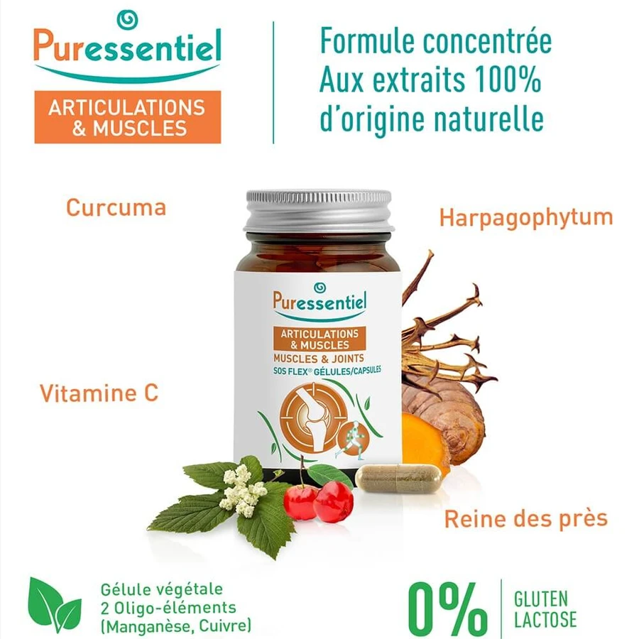 Puressentiel Gewricht en Spier S.O.S Flex 30 capsules