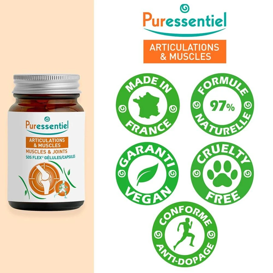 Puressentiel Gewricht en Spier S.O.S Flex 30 capsules