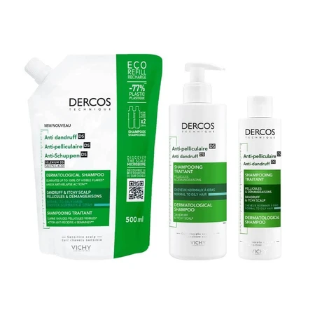 Șampon anti-mătreață pentru păr normal-gras Dercos, 390 ml, Vichy