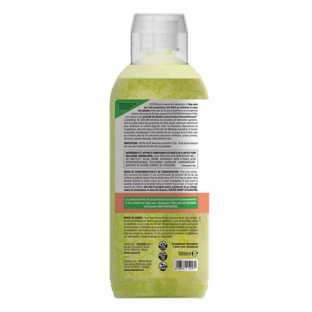 Naturancia [aloevera]2 Zuccari NUTRI-ALOEPur Jus d'Aloe vera non pasteurisé sans eau ajoutée 2x concentré goût pêche 1litre