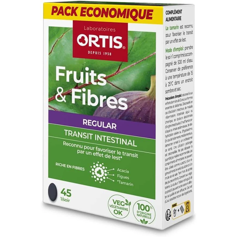 Ortis Fruits & Fibres Regular, 45 tablets