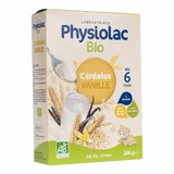 Physiolac Cereal Blue Rice Vanilla Oats 6 months Organic 200g