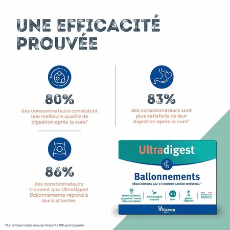 Vitavea Santé Gonfiore Ultradigest 30 capsules