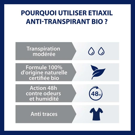 Etiaxil Anti-perspirant Roll-on organic antiperspirant 48 hours 50ml