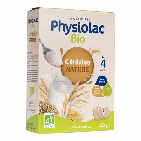 Physiolac Granen Rijst Gierst Quinoa Bio Physiolac Vanaf 4 maanden 200g