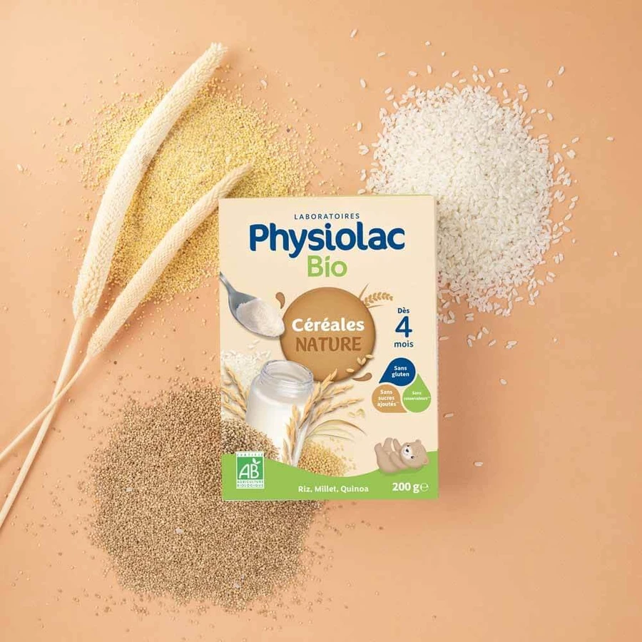 Physiolac Granen Rijst Gierst Quinoa Bio Physiolac Vanaf 4 maanden 200g