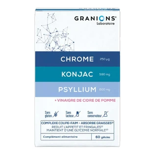 Granions Appetite Suppressant Chromium Konjac Psyllium 60 Capsules