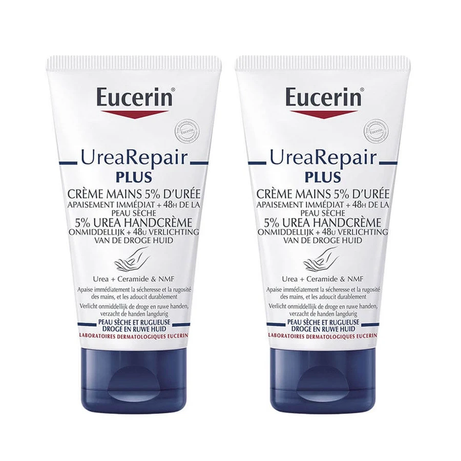 Eucerin UreaRepair Plus Handcrème 5% Urea Droge en Beschadigde Huid 2x75ml