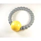 Pulsera Sonajero Irreversible Silicona Gris/Amarillo