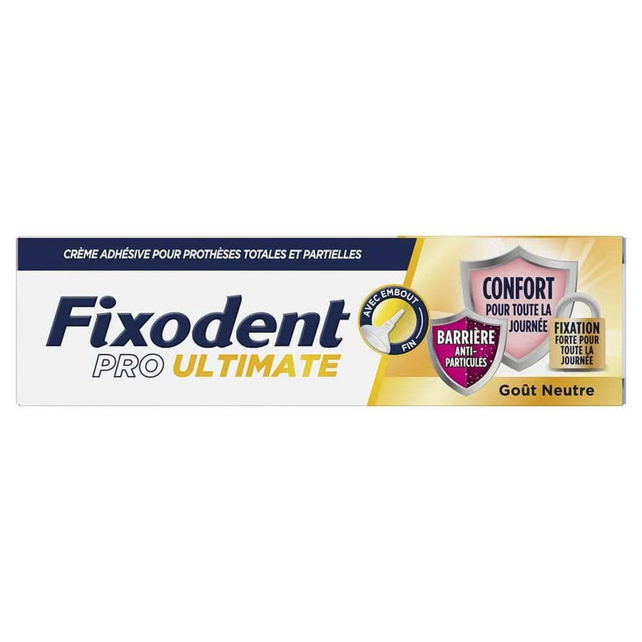 Fixodent Pro Ultimate Kleefcrème voor volledige en gedeeltelijke prothesen Neutrale smaak 40 ml