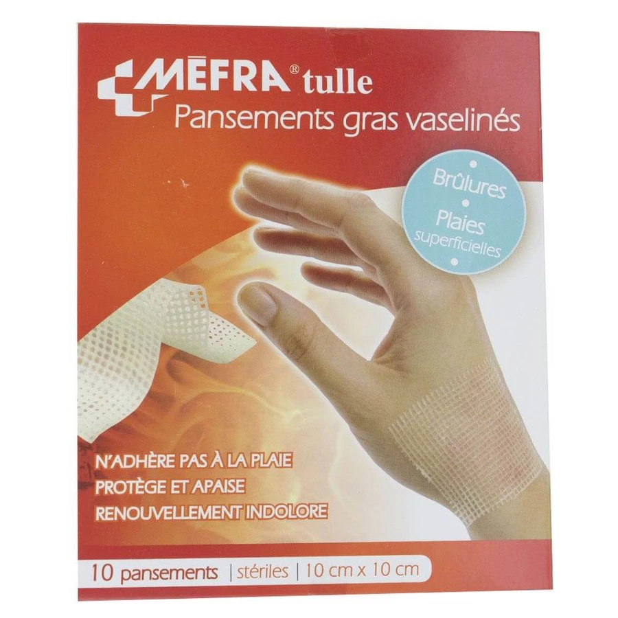 3M Mefra Sterile Vaseline Impregnated Oily Dressings 10cmx10cm X10