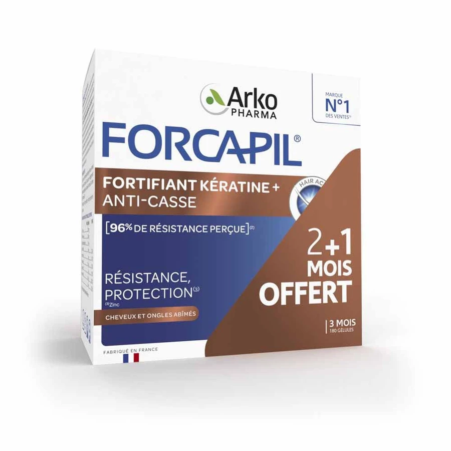 Arkopharma Forcapil Keratine Versterkend Haar en Nagels 180 Capsules 2+1 maand Gratis