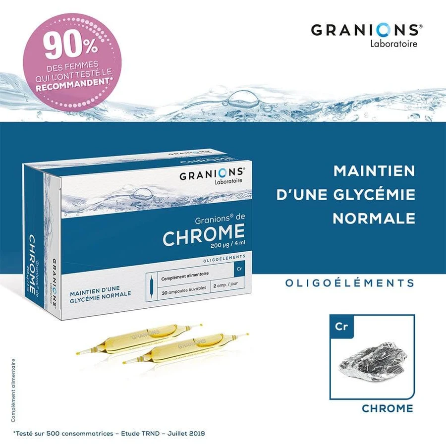 Granions Chrome 200µg 30 Ampoules