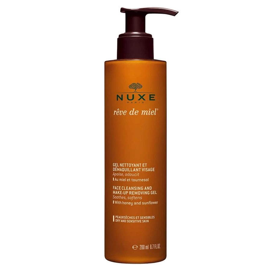 Nuxe Reve De Miel Reinigings- en make-upverwijderingsgel voor de droge en gevoelige huid 200ml