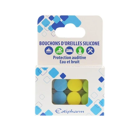 Estipharm Tapones de silicona para los oídos (x8)