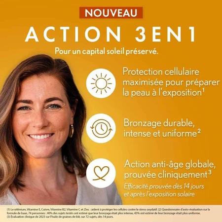 Oenobiol Sun Expert Préparateur Solaire 3en1 Drievoudige werking 30 capsules