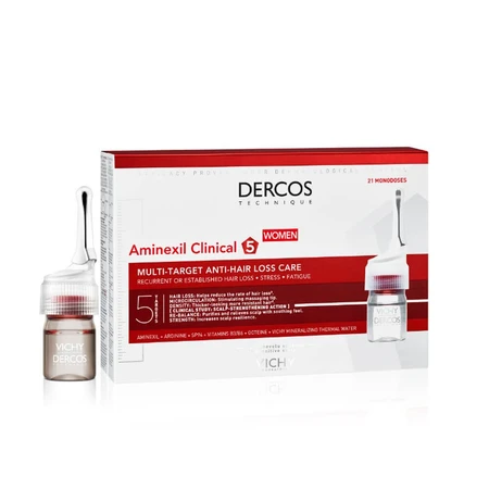 Vichy Dercos Behandlung für Frauen Vorübergehender Haarausfall Aminexil Clinical 5 21x6ml