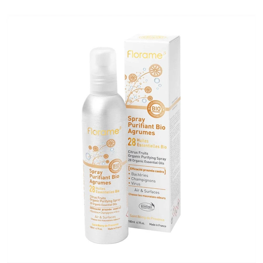 Florame Spray Purifiant Bio Agrumes Air Et Surfaces 180ml