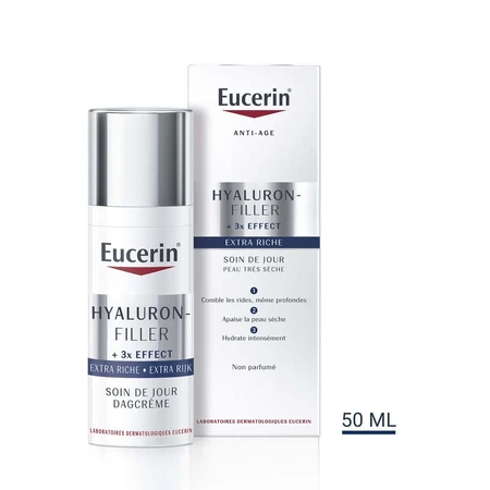 Eucerin Hyaluron-Filler Extra Rich Rich Texture Kuracja na dzień 50ml: ceny i cechy