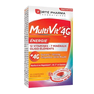 Forté Pharma MultiVit'4G Multivitamins Minerals and Trace Elements 30 Tablets