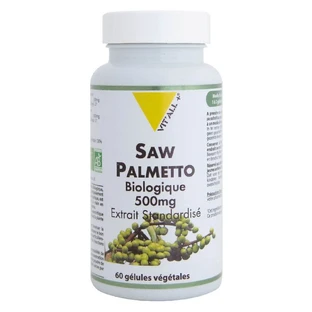 Vit'All+ Organic Saw Palmetto 500 mg 60 kapsułek wegetariańskich