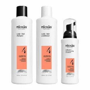 Nioxin System 4 Kit pentru păr vopsit/uscat/deteriorat și Advanced Loss 700ml