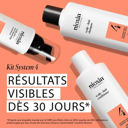 Nioxin System 4 Kit pentru păr vopsit/uscat/deteriorat și Advanced Loss 700ml