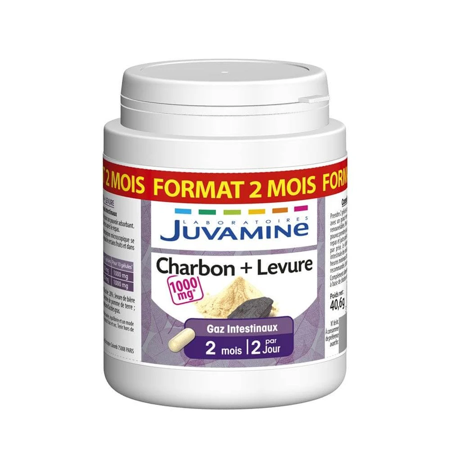 Juvamine Aktivkohle + Hefe 120 Gelule
