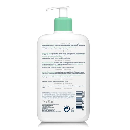 Cerave Facial Cleanser Foaming Gel for Normal to Oily Skin 473ml