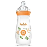 Luc Et Lea Ergosense Savannah plastic baby bottle from 4 months 330ml