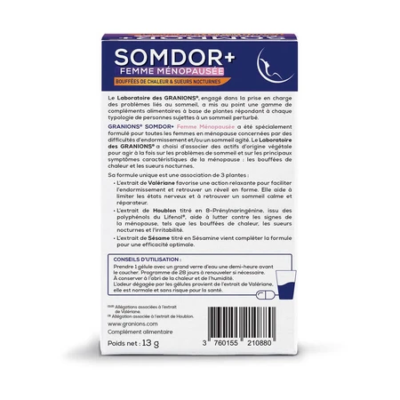 Granions Somdor+ Menopauze Vrouwen 28 Gels