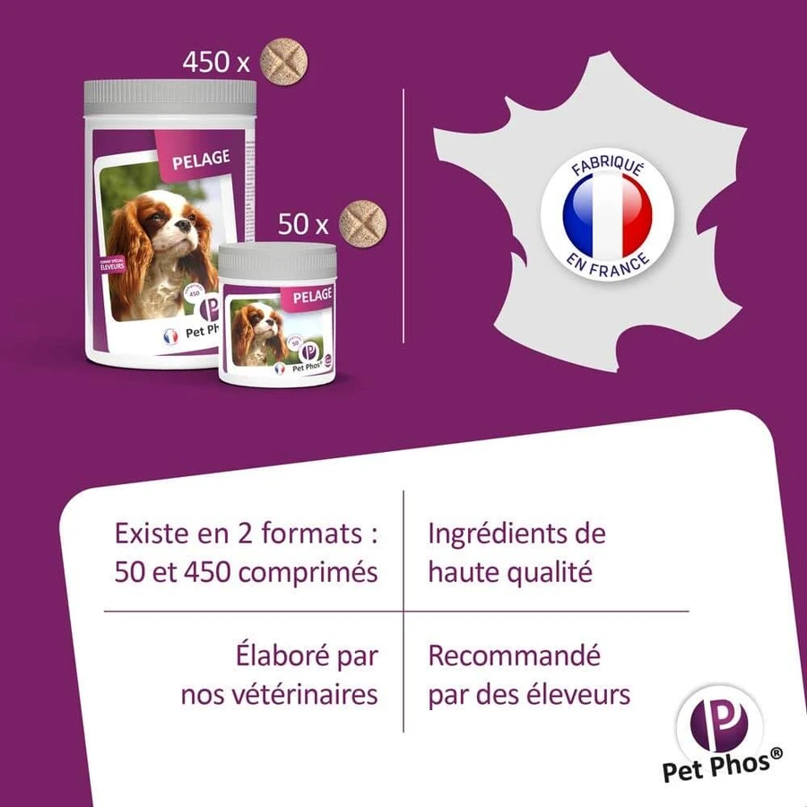 Ceva Pet Phos Pelage Chien 50 comprimés