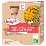 Babybio Kiwi, mango en kokosmelk compote biologisch vanaf 6 maanden 4x90g