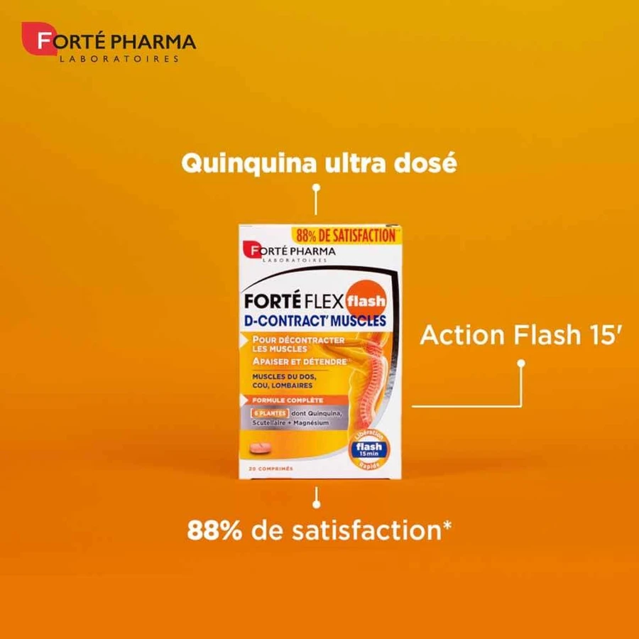 Forté Pharma Forté Flex D-Contract alivio muscular inmediato 20 comprimidos