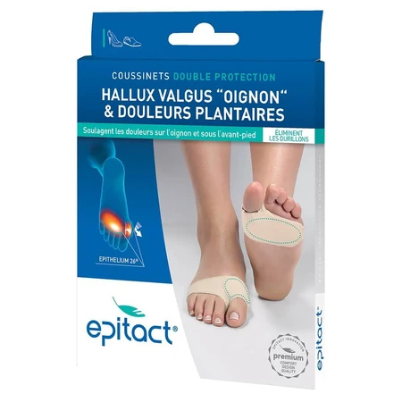 Epitact Coussinets Double Protection Hallux Valgus "Oignon" et Douleurs Plantaires 1 pair