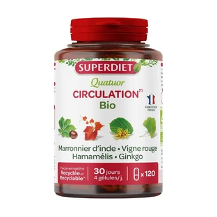 Superdiet Quatuor Durchblutung Red Vine 120 Kapseln 120 Gélules