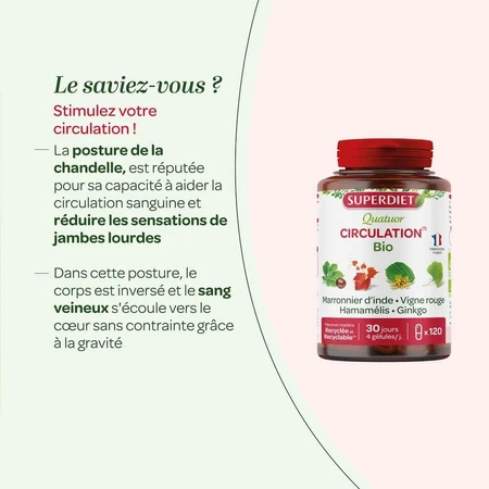 Superdiet Quatuor Durchblutung Red Vine 120 Kapseln 120 Gélules