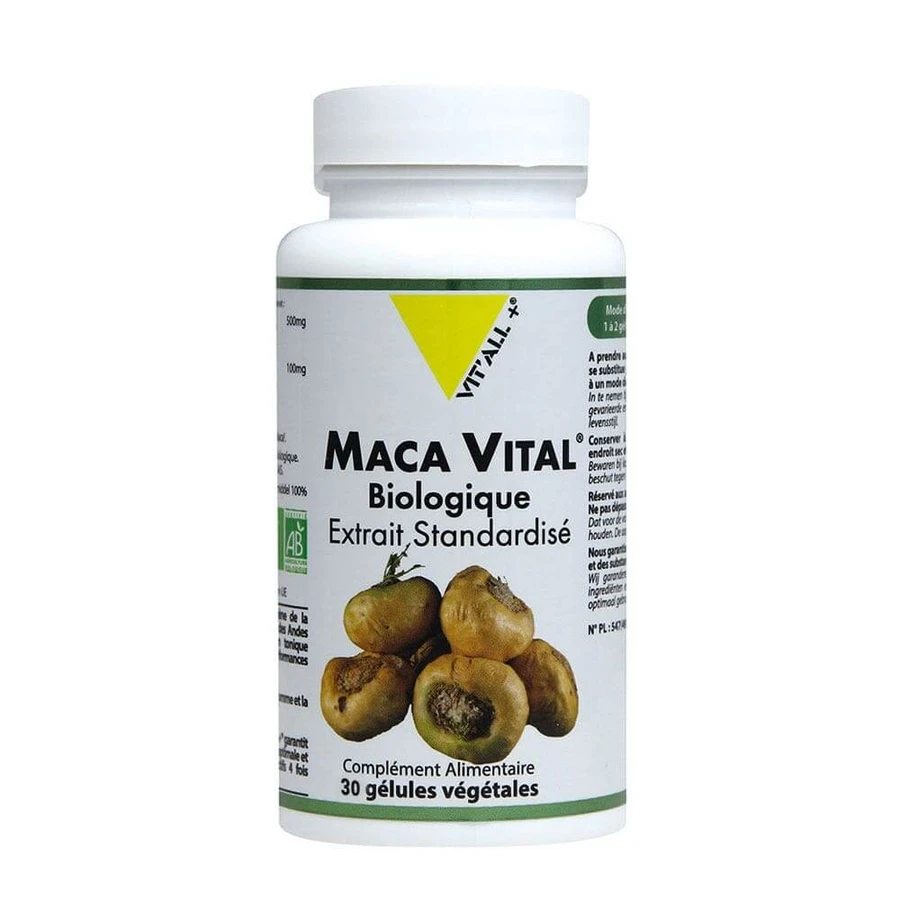 Vit'All+ Maca Vitaal Gestandaardiseerd Organisch Extract 30 Capsules